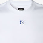 White T-shirt with FF Embroidered Logo
