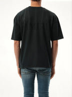 Black T-shirt with Logo Embroidery