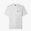 White Jersey Zip-Pocket T-shirt