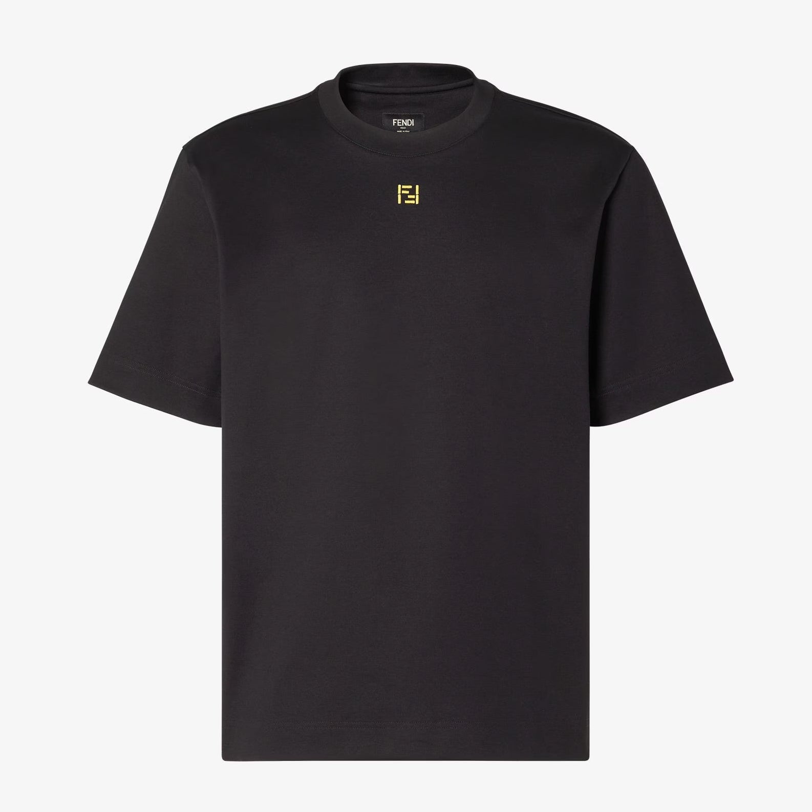 Black T-shirt with FF Embroidered Logo