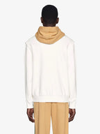 GUC Web-stripe trim zip-up White Hoodie - Styledistrict