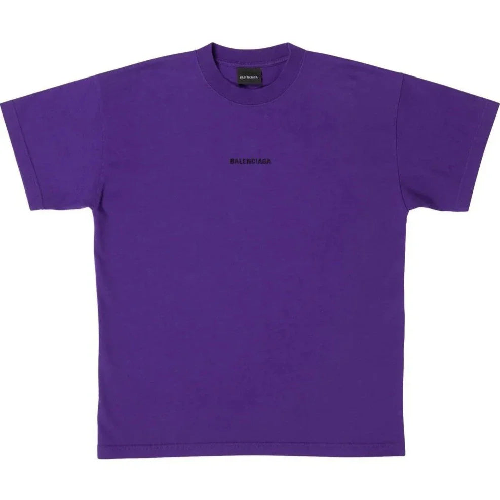 Purple Logo Embroidered T-shirt