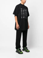 Archives Logos-print Black Cotton T-shirt - Exclusive Wear