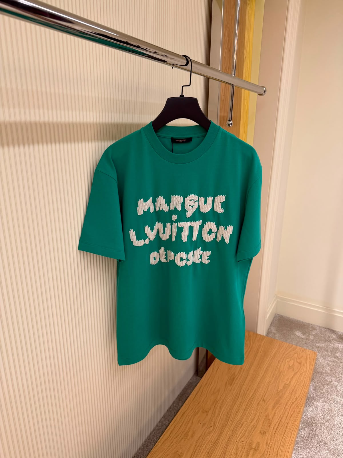 Embroidered Signature Green T-shirt