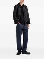 Short-Sleeve Black Pique Polo Shirt