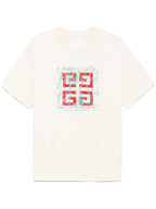 4G logo-embroidery White T-shirt