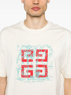 4G logo-embroidery White T-shirt