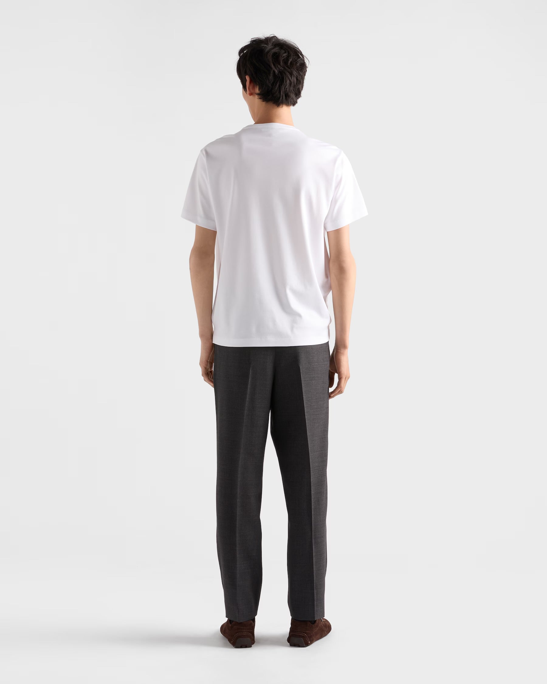 White T-shirt with Metal Triangle Logo