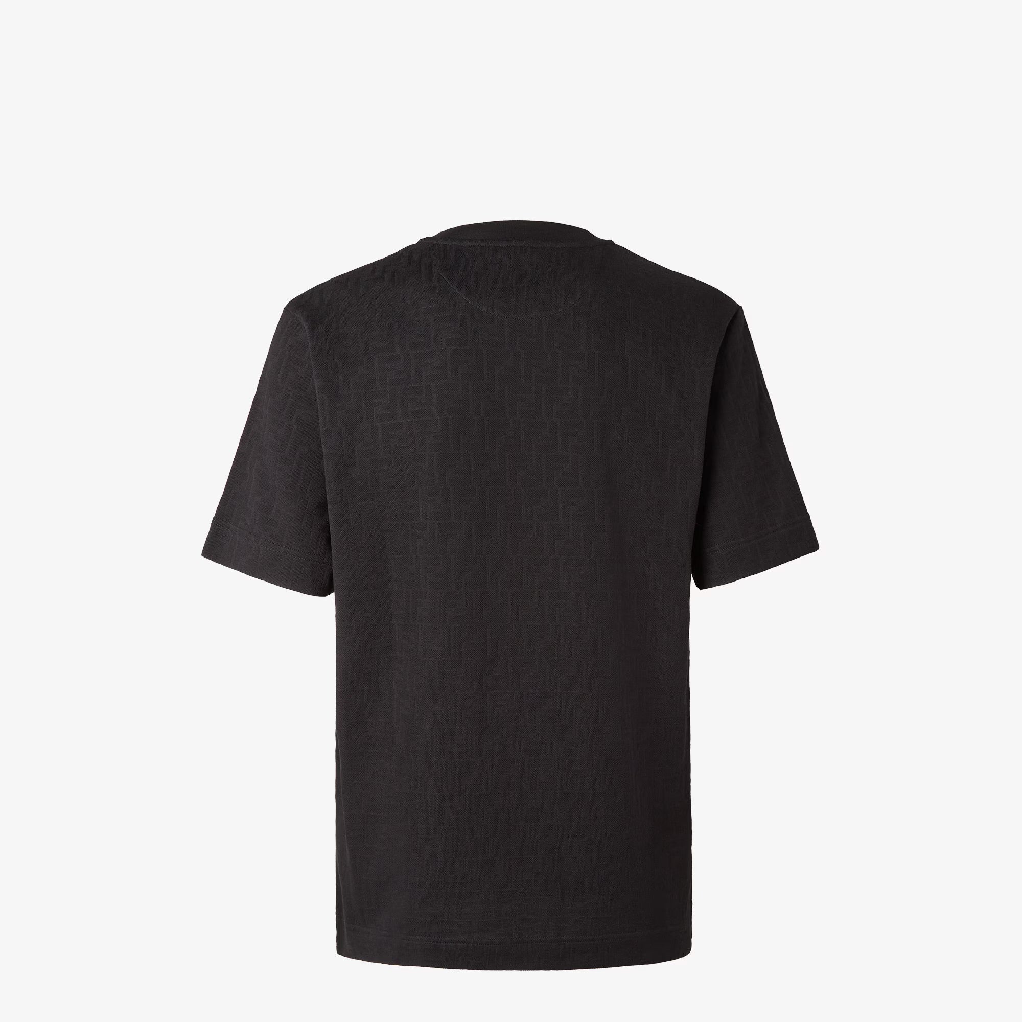 Black T-shirt with Ff Jacquard