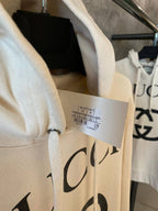 Interlocking G Logo White Oversized Hoodie