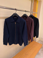 LV Blason Embossed Zipped Navy Blue Blouson