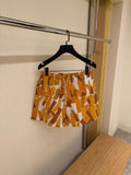 Orange and White Swimwear