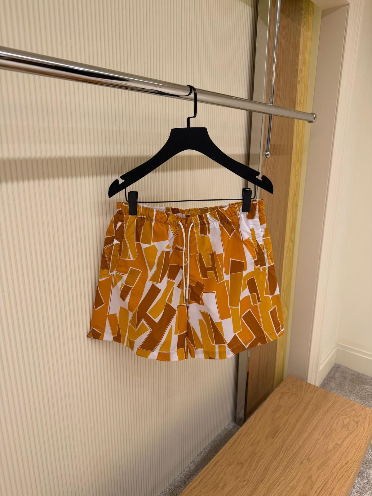 Orange and White Swimwear