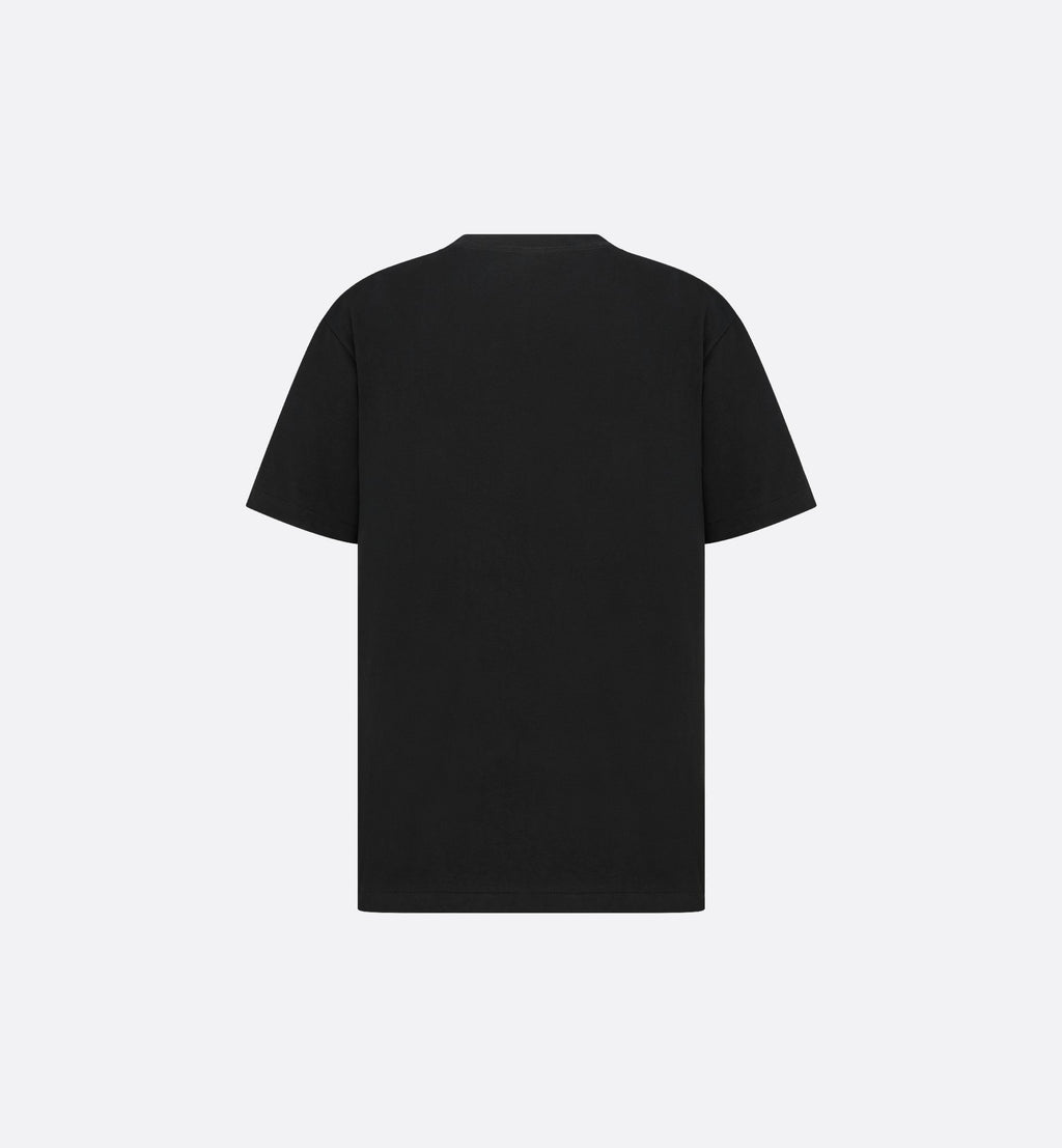 Relaxed Fit Black T-shirt with Tag