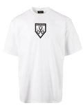 Scissors Logo Print White Oversized T-shirt