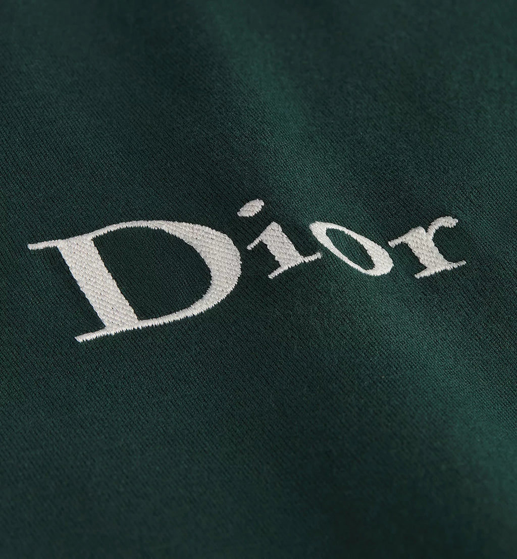Relaxed fit Green T-shirt with Logo Embroidery