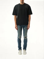 Black T-shirt with Logo Embroidery