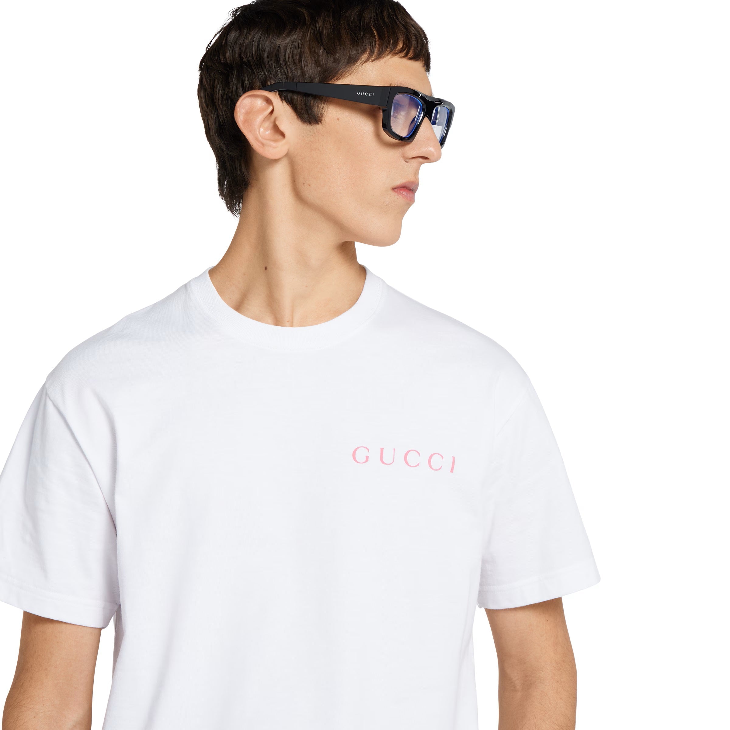 Printed Cotton Jersey White T-shirt