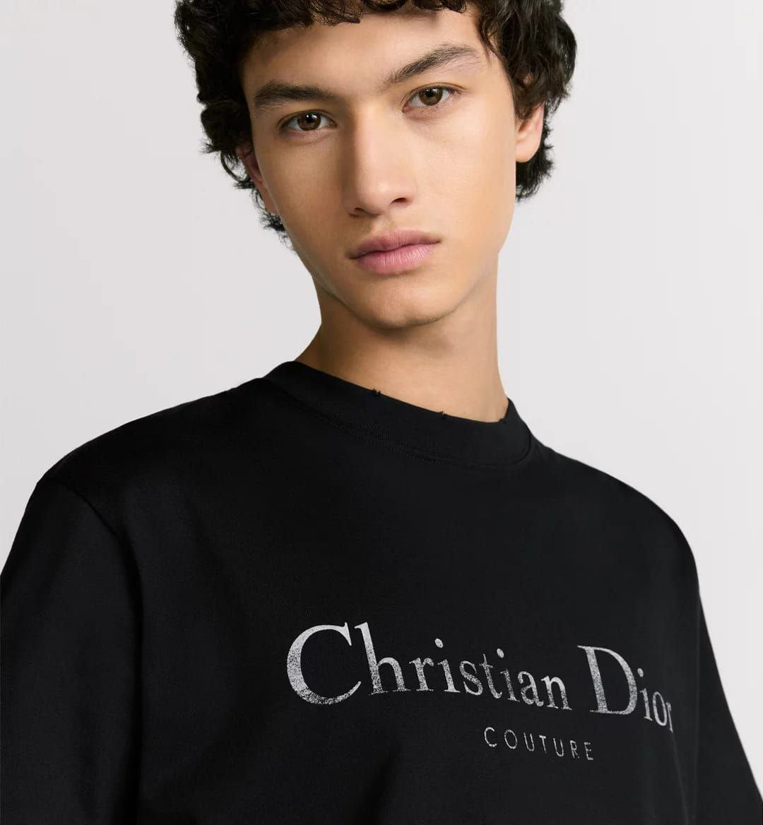 Couture Coupe Relaxed Fit Black T- shirt