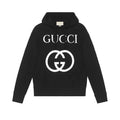 Interlocking G Logo Black Oversized Hoodie