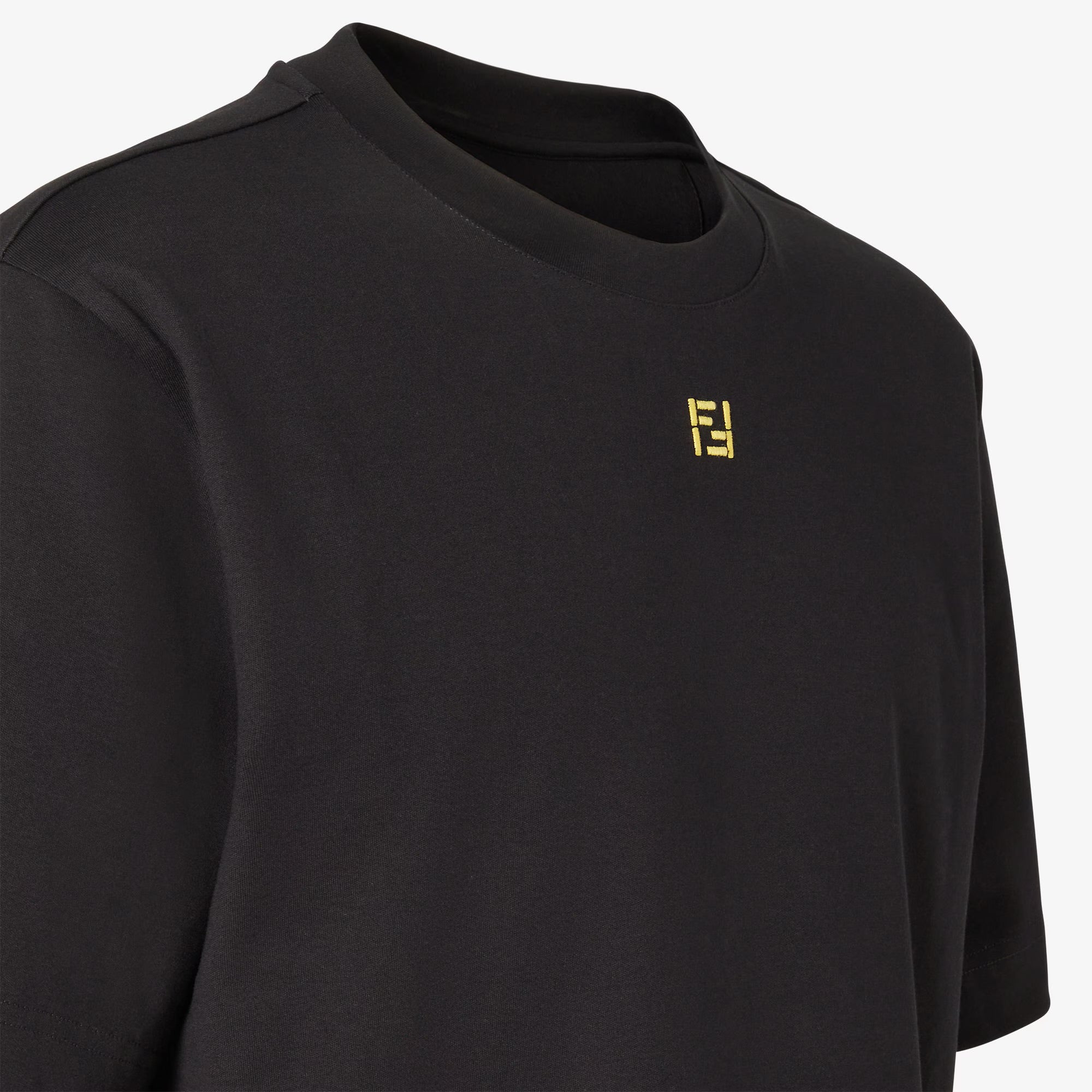 Black T-shirt with FF Embroidered Logo