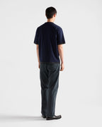 Blue and Dark Grey Layered T-shirt with Triangle Logo