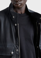 Crest Logo Black Cotton T-shirt