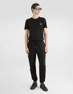 Black Cotton Cargo Pants with Branded Tag