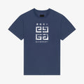 4G Stars Deep Blue Cotton T-shirt