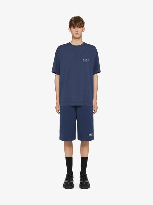 4G Deep Blue Cotton T-shirt
