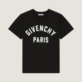 Black Cotton T-shirt with Embroidery