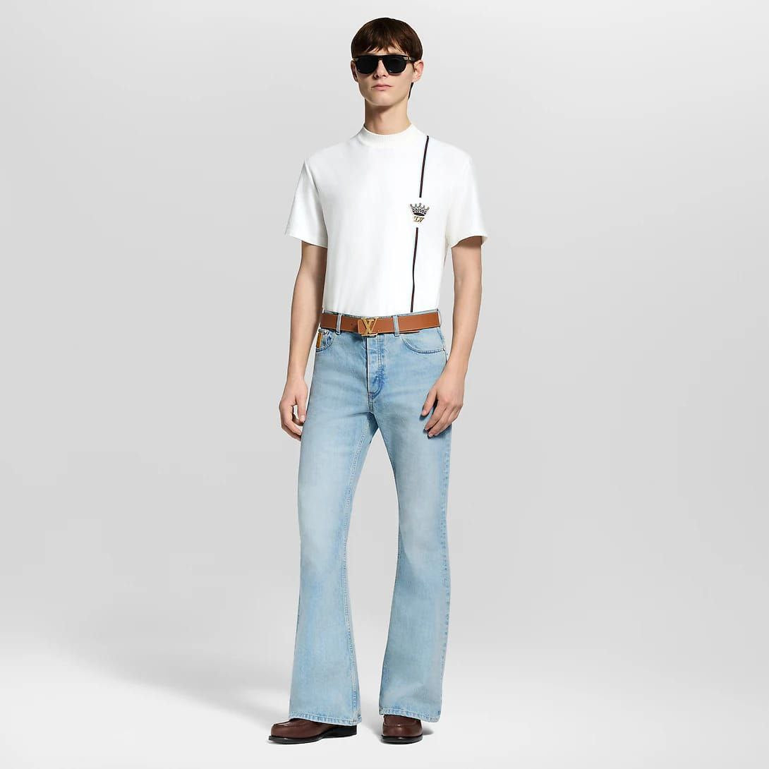 Golden Crown Patch White T-shirt