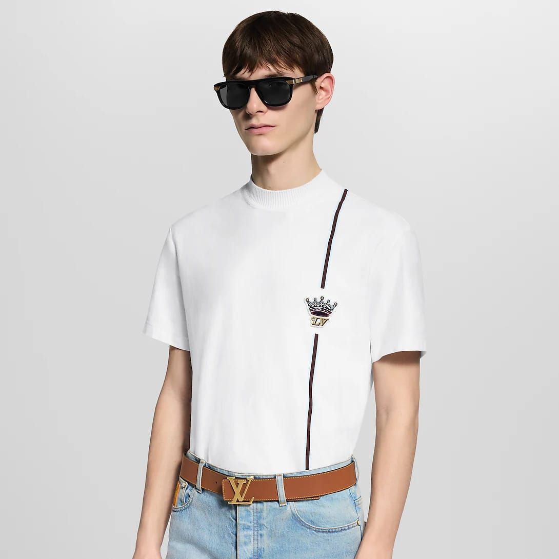 Golden Crown Patch White T-shirt