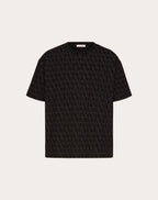 Cotton T-shirt with Toile Iconographe Print