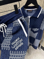 Damier Jacquard Cotton Jersey Set