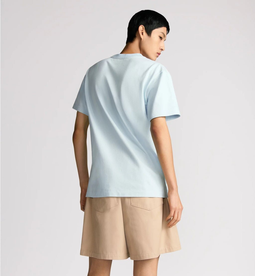Hylton Nel Embroidered Blue T-shirt