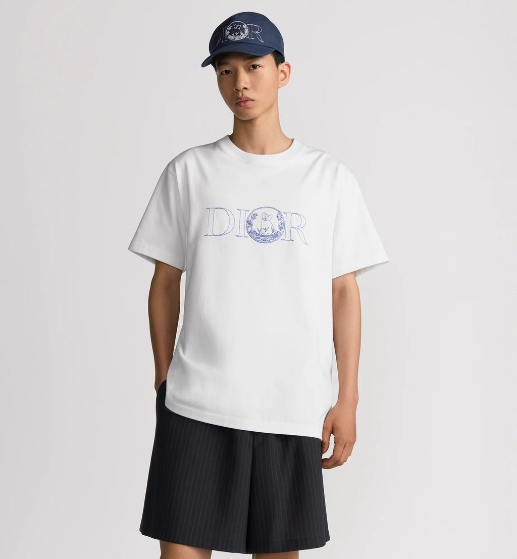 Hylton Nel Embroidered White T-shirt