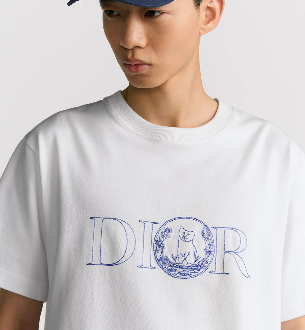 Hylton Nel Embroidered White T-shirt