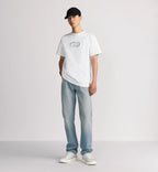 Couture Relaxed Fit White T-shirt with Embroidery