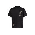 Monogram Sashiko Embroidery Black T-shirt