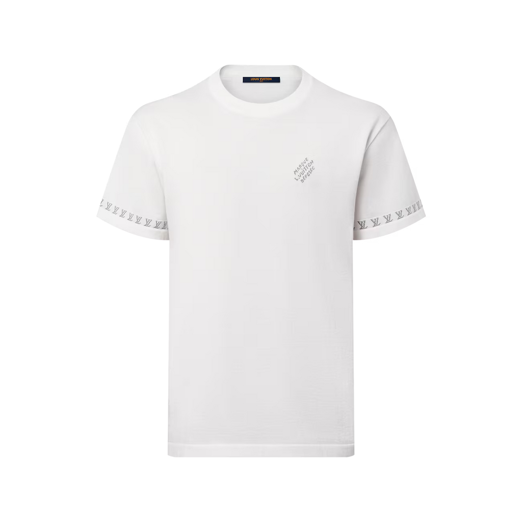 Signature Short-Sleeved Knitwear Milky White T-shirt