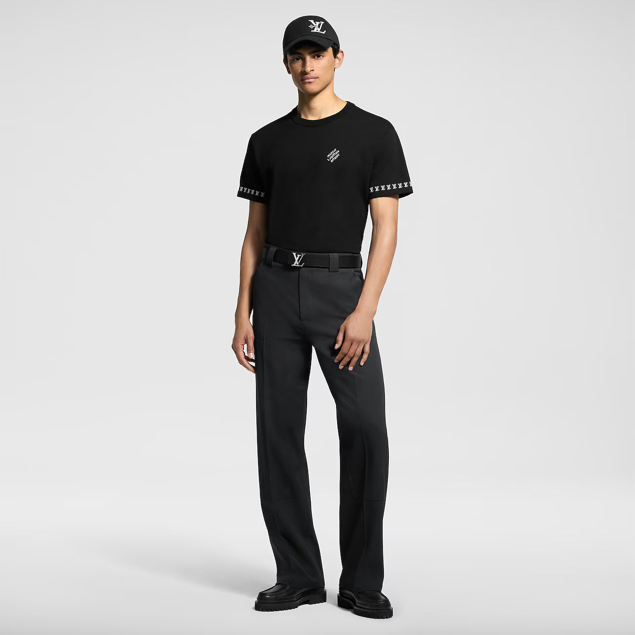 Signature Short-Sleeved Knitwear Black T-shirt